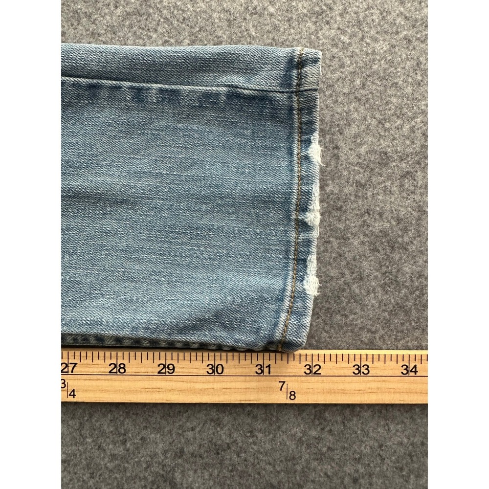 JET John Eshaya Jeans Women 4 Made In USA Blue Distressed Low Rise Grunge Y2K - Picture 8 of 11
